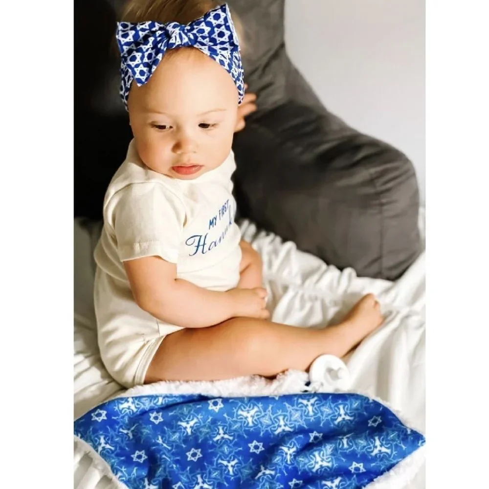 🎁 TENTH&PINE My First Hanukkah Organic Cotton Bodysuit